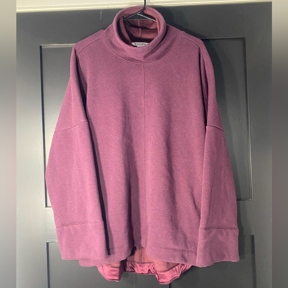 Athleta Plum Funnel Neck Pullover